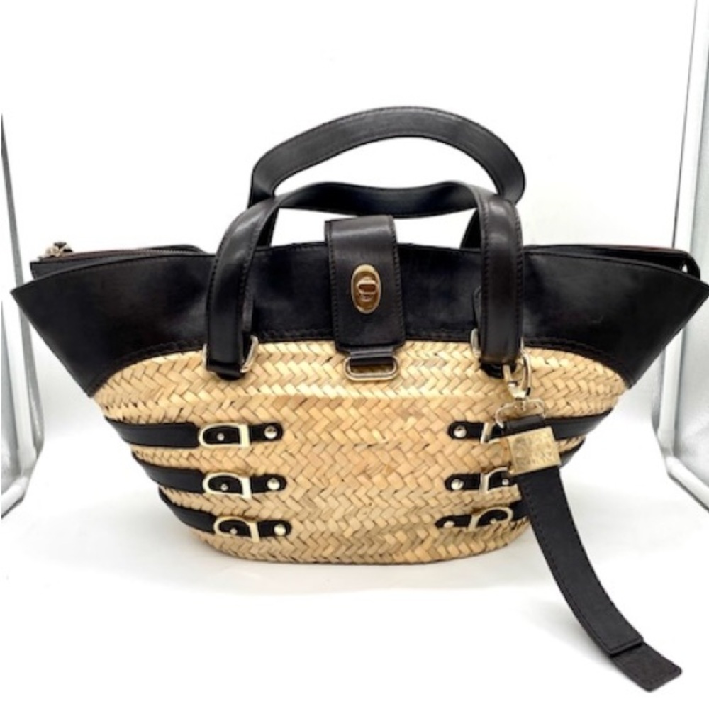 Authentic- Jimmy Choo Straw Basket